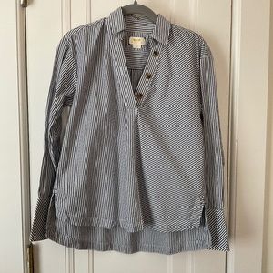 By Anthropologie Henley Popover Shirt XSP